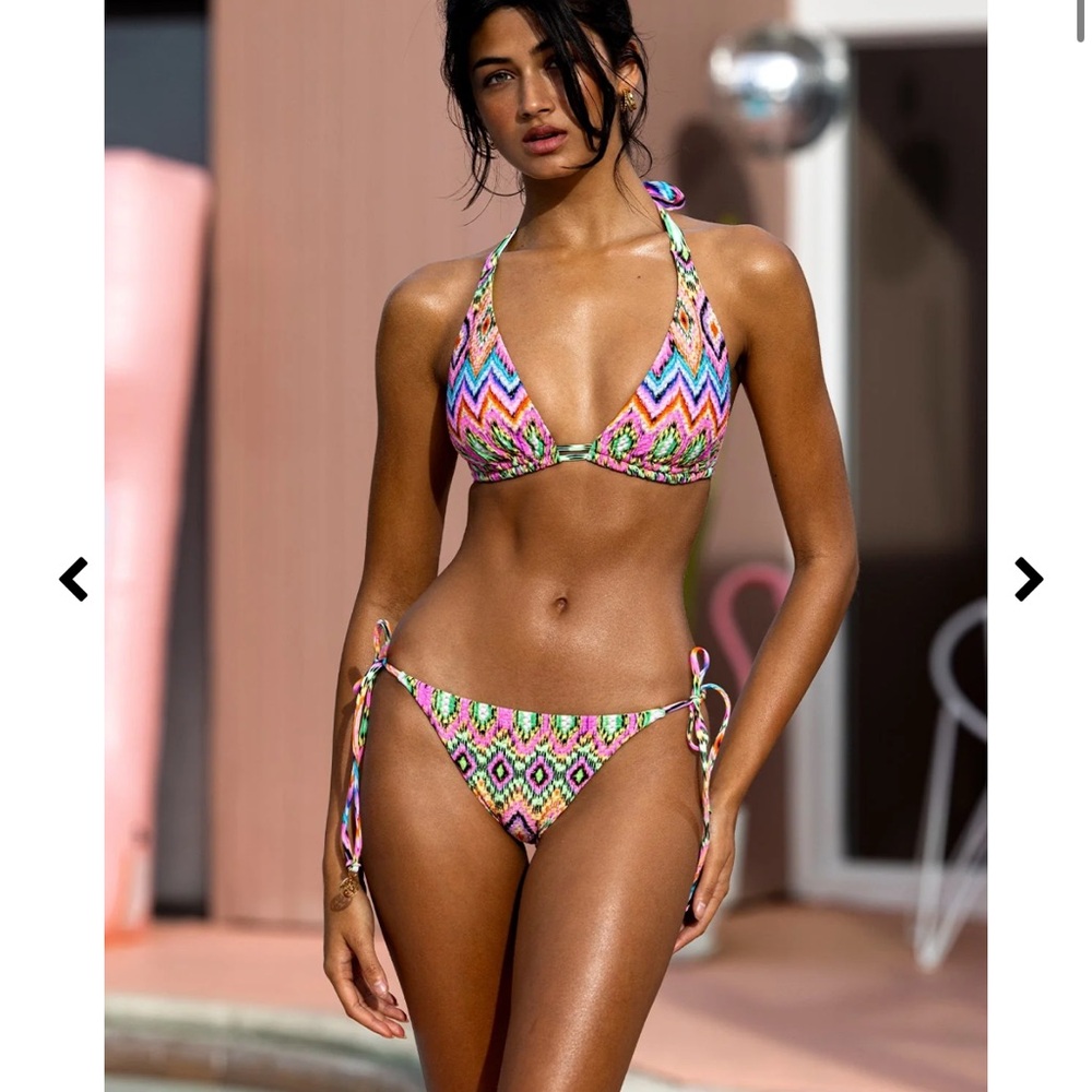 Luli Fama Bikini NWT Miami Sorbet Size Medium - Picture 3 of 13